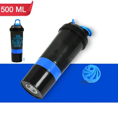 Gym Shaker Bottle with 1 Compartment (500ml)