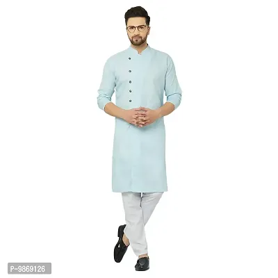 BENSTITCH Mens fancy kurta pajama set (M(38), Sky Blue)