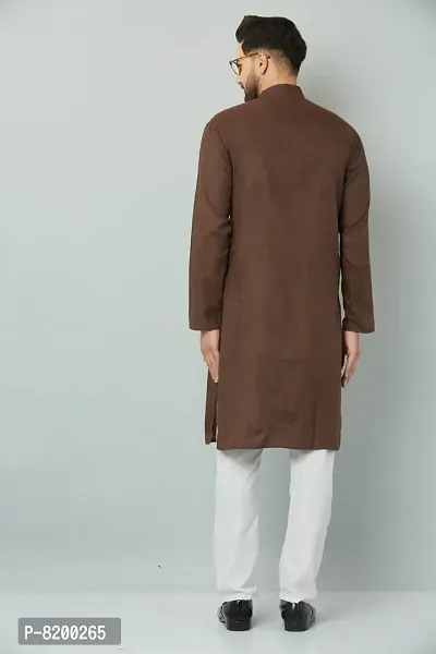 Stylish Fancy Cotton Blend Kurta And Payjama Set For Men-thumb2