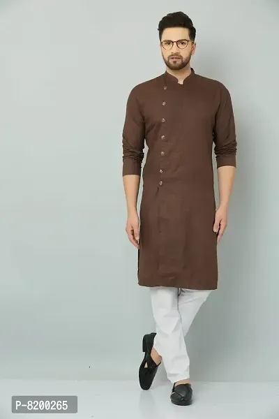 Stylish Fancy Cotton Blend Kurta And Payjama Set For Men-thumb0