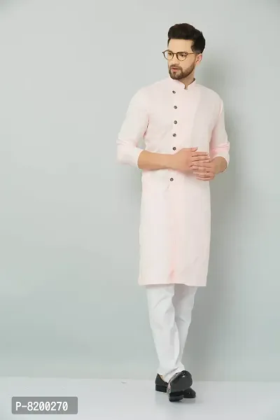 Stylish Fancy Cotton Blend Kurta And Payjama Set For Men-thumb3
