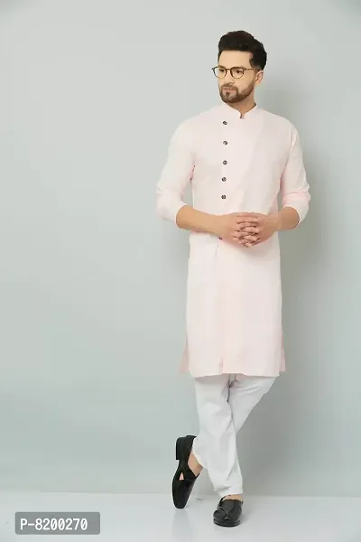 Stylish Fancy Cotton Blend Kurta And Payjama Set For Men-thumb0