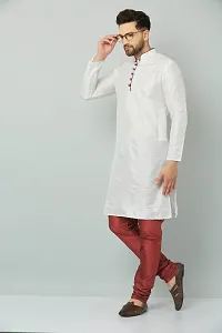 Stylish Fancy Silk Kurta And Payjama Set For Men-thumb1