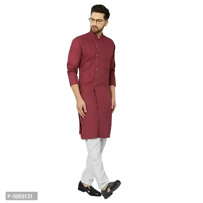 BENSTITCH Mens fancy kurta pajama set (L(40), Maroon)