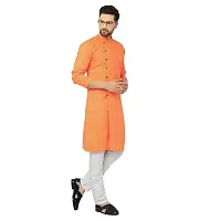 LEMONX Stylish Kurta Pajama for Men XL(42), Orange-thumb1