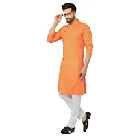 LEMONX Stylish Kurta Pajama for Men XL(42), Orange-thumb3