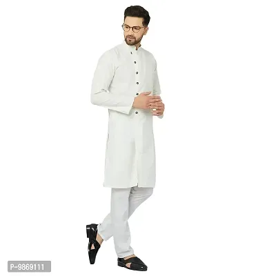 BENSTITCH Mens fancy kurta pajama set (XL(42), White)