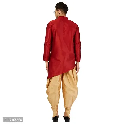 LEMONX Kurta and Dhoti Set for Mens (40, MaroonGold)-thumb3