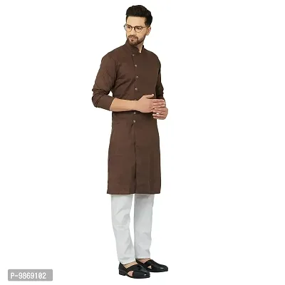 BENSTITCH Mens fancy kurta pajama set (XL(42), Brown)