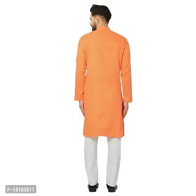 LEMONX Stylish Kurta Pajama for Men XL(42), Orange-thumb5