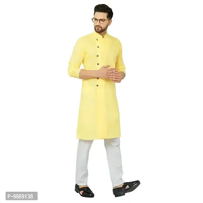 BENSTITCH Mens fancy kurta pajama set (L(40), Yellow)