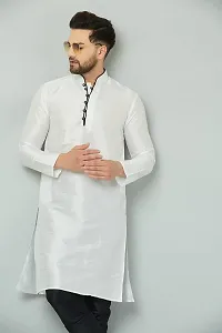 LEMONX Men?s and Boys Indian Traditional Dupion Silk Kurta Pyjama/Pajama for Wedding and Party Combo Set-thumb4