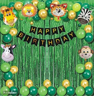 Devdrishti Products Jungle Theme Happy Birthday Party Decoration Combo-thumb0