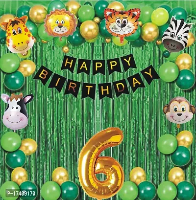 Devdrishti Products Jungle Theme Happy Birthday Party Decoration Combo