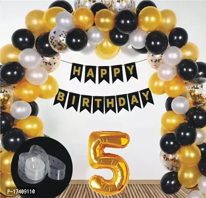 Devdrishti Products Happy Birthday 2 Year Decoration Kit For Boy And Girl Birthday Party Decoration 33 Pcs Golden Combo Items 30 Balloons 1 Birthday Banner 1 Arc Tape 1 No Foil
