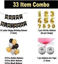 Devdrishti Products Happy Birthday 4 Year Decoration Kit For Boy And Girl Birthday Party Decoration 33 Pcs Golden Combo Items 30 Balloons 1 Birthday Banner 1 Arc Tape 1 No Foil-thumb1