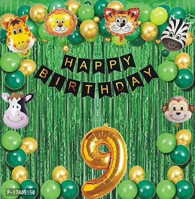 Devdrishti Products Jungle Theme Happy Birthday Party Decoration Combo