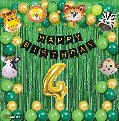 Devdrishti Products Jungle Theme Happy Birthday Party Decoration Combo-thumb0