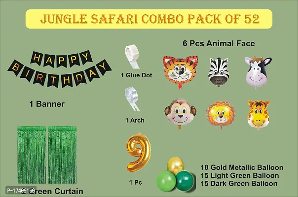 Devdrishti Products Jungle Theme Happy Birthday Party Decoration Combo-thumb2