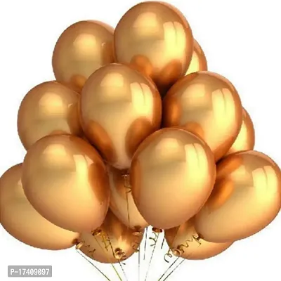 Devdrishti Products Golden Hd Balloons For Birthday / Anniversary / Diwali / Christmas / Marriage / Party Decoration Pastel Balloons Pack Of 100 Pcs-thumb0