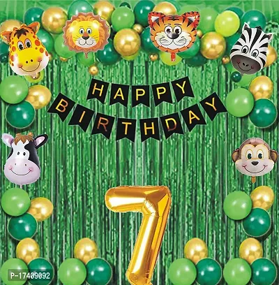 Devdrishti Products Jungle Theme Happy Birthday Party Decoration Combo