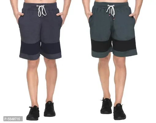 Stylish Cotton Blend Shorts for Men - combo of 2-thumb0
