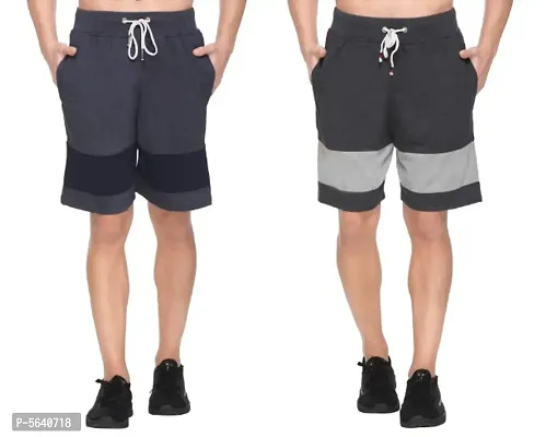 Stylish Cotton Blend Shorts for Men - combo of 2