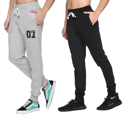 Multicolored Cotton Blend Regular Fit Track Pants Combo