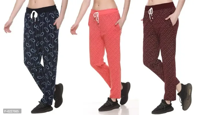 Premium Women Track pants | Original | Very Comfortable | Perfect Fit | Stylish | Good Quality Pack of 3-thumb0