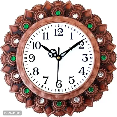 Designer Brown Plastic Analog Wall Clock