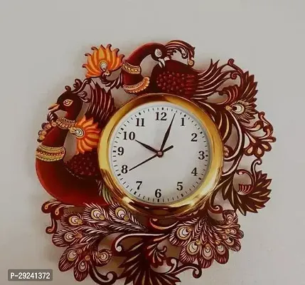 Designer Maroon Wood Analog Wall Clock