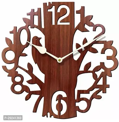 Designer Brown Wood Analog Wall Clock-thumb0