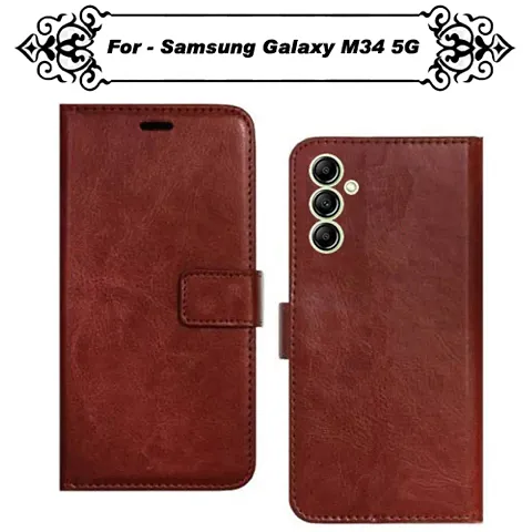 Asmart Flip Cover for Samsung Galaxy M34 5G