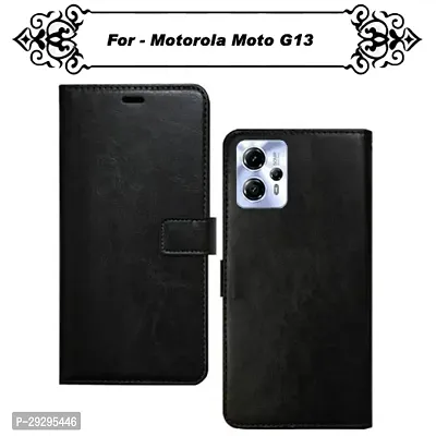 Asmart Flip Cover for Motorola Moto G13-thumb0
