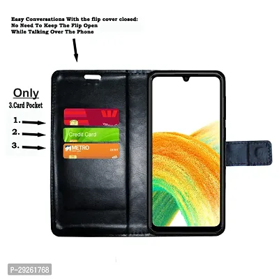 Stylish Black Cloth Flip Cover for Smartphone-thumb3