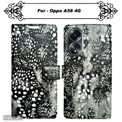 Asmart Flip Cover for OPPO A58 4G