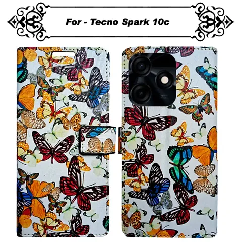 Asmart Flip Cover for Tecno Spark 10c