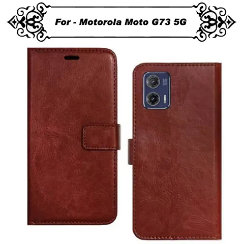 Asmart Flip Cover for Motorola Moto G73 5G