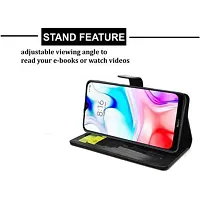 Stylish Black Artificial Leather Flip Cover for Smartphone-thumb3