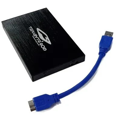 Terabyte USB 3.0 Hard Drive Disk (HDD) External Enclosure Case (2.5 Inch, Black)