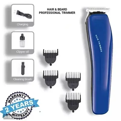 AT-528 Premium Professional Beard Trimmer For Men, Durable Sharp Accessories Blade Trimmers and Shaver with 4 Length Setting Trimmer for mens Savings Machine (Blue)