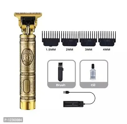 Buddha Trimmer WS-T99 | Golden Metal Finished Design | Stainless Steel Blade | 1200mA Large Battery | 3 Hour Charging Time