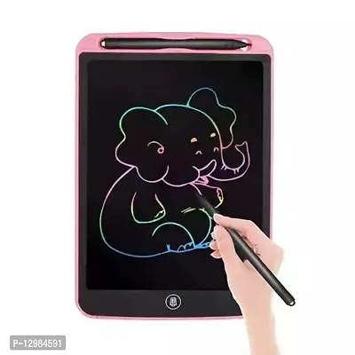 LCD Writing Tablet Pad 8.5 Inch Color Line Electric-Writing Pad, Pack of 1 MAGIC SLATE FOR KIDS with Pen  Eraser button-thumb0