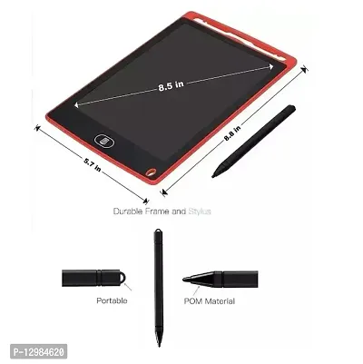 LCD Writing Drawing Board Tablet Pad for Kids - 8.5 inches - Erase Lock and Unlock Button at The Back - Color and Design As Per Stock-thumb2