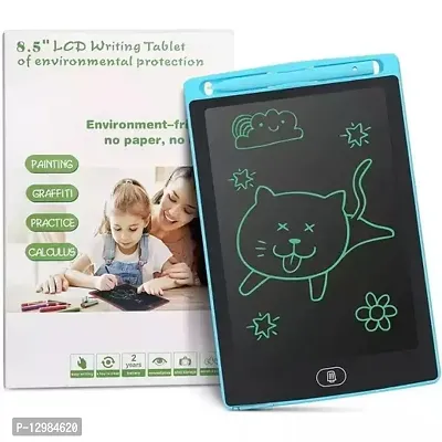 LCD Writing Drawing Board Tablet Pad for Kids - 8.5 inches - Erase Lock and Unlock Button at The Back - Color and Design As Per Stock-thumb3