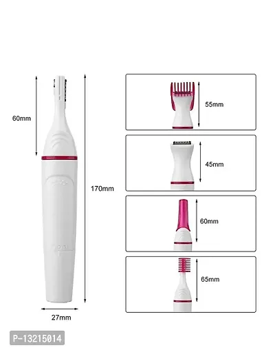 5 in 1 sweet trimmer, electric beauty safety hair remover upper, lip, chin, eyebrow, bikini trimmer, underarm, face for Women-thumb3