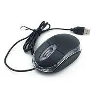 Laptop and Desktop Wired Optical Mouse  (USB 2.0, Black)-thumb2