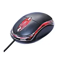 Laptop and Desktop Wired Optical Mouse  (USB 2.0, Black)-thumb1