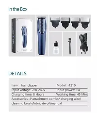 AT-1210 Professional Beard Trimmer Runtime: 45 min Trimmer for Men  Women (Blue)-thumb3