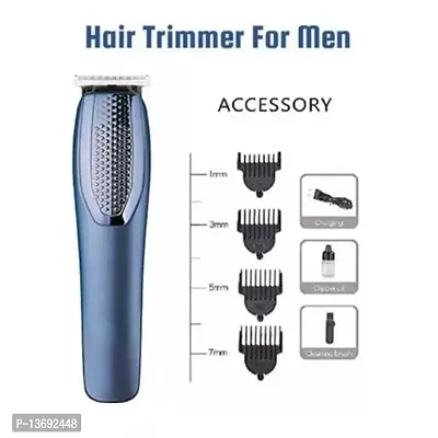 AT1210 Beard Trimmer for Men And Hair Trimmer for Men,Professional Beard Trimmer For Man with 4 Trimming Combs | 45 Min Cordless Use,Trimmer for men ( Blue )-thumb0